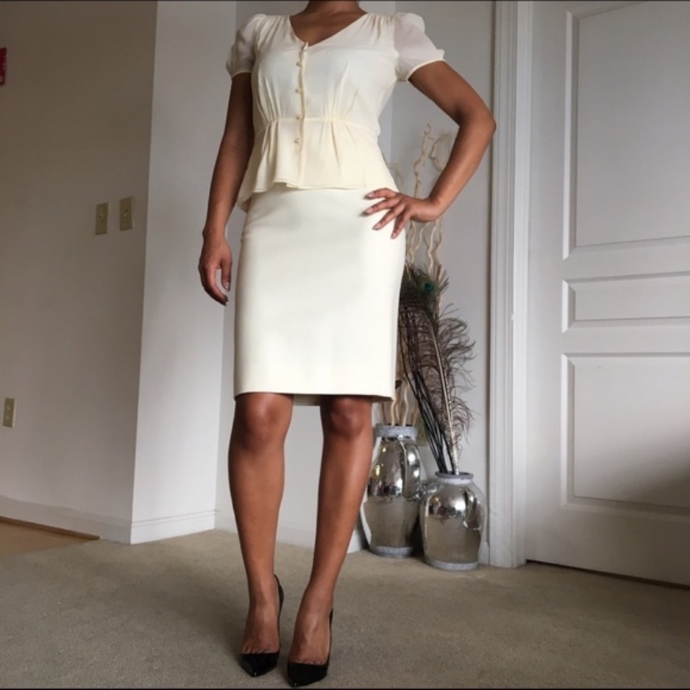 J.Crew ivory silk blouse Sz 0
